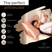 Queen Bee Mulberry Silk Pillowcase For Hair and Skin queenbeesilk